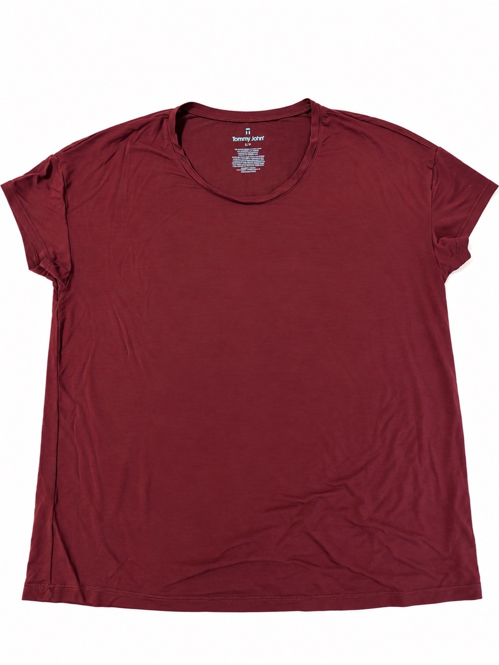 Tommy John Second Skin Short Sleeve Tee Burgundy S s233